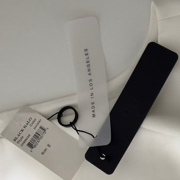 Black Halo Porcelain Juma Suit Top Only Sleeveless Cropped Mock Neck (8) - Picture 13 of 16